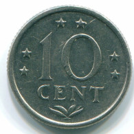 10 CENTS 1971 NIEDERLÄNDISCHE ANTILLEN Nickel Koloniale Münze #S13404.D.A - Niederländische Antillen