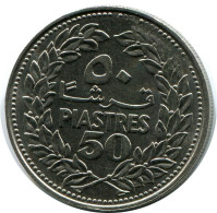 50 PIASTRES 1969 LEBANON Coin #AH800.U.A - Líbano