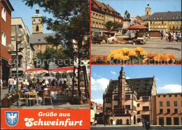 72543293 Schweinfurt Strassencafe Marktplatz Rathaus Schweinfurt - Schweinfurt