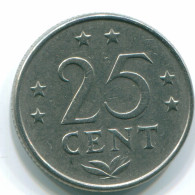 25 CENTS 1970 NIEDERLÄNDISCHE ANTILLEN Nickel Koloniale Münze #S11457.D.A - Antilles Néerlandaises