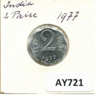 2 PAISE 1977 INDIA Coin #AY721.U.A - Indien