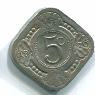 5 CENTS 1970 NETHERLANDS ANTILLES Nickel Colonial Coin #S12489.U.A - Antilles Néerlandaises