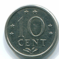 10 CENTS 1971 ANTILLES NÉERLANDAISES Nickel Colonial Pièce #S13483.F.A - Antilles Néerlandaises