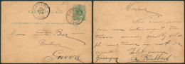 EP Au Type 5ctm Vert Obl Simple Cercle "Burst" + Boite Rurale "Z" (Zonnegem) > Gavere / Léger Pli - Briefkaarten 1871-1909