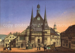 72543270 Wernigerode Harz Rathaus Um 1850 Zeichnung Wernigerode - Wernigerode