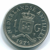 1 GULDEN 1971 NETHERLANDS ANTILLES Nickel Colonial Coin #S12008.U.A - Antilles Néerlandaises