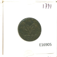 1791 GELDERLAND VOC DUIT NEERLANDÉS NETHERLANDS Colonial Moneda #E16905.8.E.A - Niederländisch-Indien