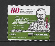 MEXIQUE 1989 TRAINS YVERT N°1309 NEUF MNH** - Treinen