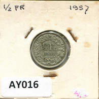 1/2 FRANC 1957 B SWITZERLAND Coin SILVER #AY016.3.U.A - Otros & Sin Clasificación