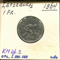 1 FRANC 1964 LUXEMBURGO LUXEMBOURG Moneda #AT205.E.A - Luxemburg