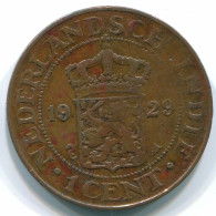 1 CENT 1929 NETHERLANDS EAST INDIES INDONESIA Copper Colonial Coin #S10110.U.A - Dutch East Indies