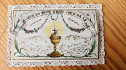 1872 CANIVET IMAGE PIEUSE à Système Alleluia Baptême Marie De Corte Plus Beau Jour De La Vie - Devotion Images