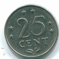 25 CENTS 1971 ANTILLAS NEERLANDESAS Nickel Colonial Moneda #S11509.E.A - Antillas Neerlandesas