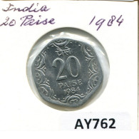 20 PAISE 1984 INDIEN INDIA Münze #AY762.D.A - India