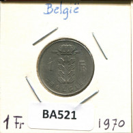 1 FRANC 1970 DUTCH Text BELGIQUE BELGIUM Pièce #BA521.F.A - 1 Franc