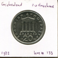 20 DRACHME 1982 GREECE Coin #AR558.U.A - Greece