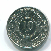 10 CENTS 1991 ANTILLES NÉERLANDAISES Nickel Colonial Pièce #S11327.F.A - Niederländische Antillen