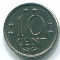 10 CENTS 1970 NETHERLANDS ANTILLES Nickel Colonial Coin #S13367.U.A - Antille Olandesi