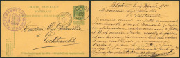 EP Au Type 5ctm Vert Obl Simple Cercle "Blaton" > Lichtervelde / Cachet Privé "Armurier". Luxe ! - Cartes Postales 1909-1934