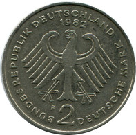 2 DM 1982 F T.HEUSS WEST & UNIFIED GERMANY Coin #AZ440.U.A - 2 Marchi