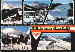 72543148 Seefeld Tirol Skigebiet Rosshuette Hocheder Gschwandkopf Schlittenfahrt - Autres & Non Classés