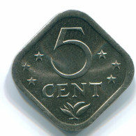 5 CENTS 1980 ANTILLES NÉERLANDAISES Nickel Colonial Pièce #S12304.F.A - Antillas Neerlandesas