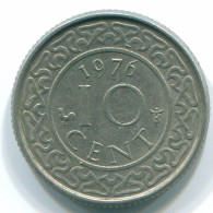 10 CENTS 1976 SURINAM SURINAME Nickel Münze #S13297.D.A - Surinam 1975 - ...