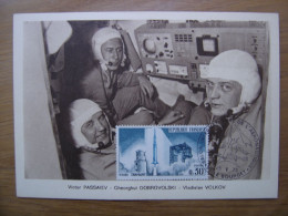 PASSAIEV DOBROVOLS Carte Maximum Cosmonaute ESPACE Salon De L'aéronautique Bourget - Verzamelingen