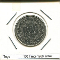 100 FRANCS CFA 1968 WESTERN AFRICAN STATES (BCEAO) Münze #AS353.D.A - Otros – Africa