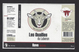Etiquette De Bière Rove Ambrée  -  Brasserie  Les Ouailles Du Luberon  à  Cheval Blanc   (84) - Cerveza