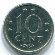 10 CENTS 1971 NETHERLANDS ANTILLES Nickel Colonial Coin #S13424.U.A - Antille Olandesi