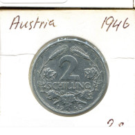2 SCHILLING 1946 AUSTRIA Coin #AT615.U.A - Oostenrijk