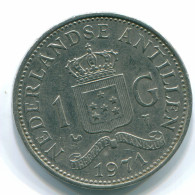 1 GULDEN 1971 ANTILLAS NEERLANDESAS Nickel Colonial Moneda #S11998.E.A - Niederländische Antillen
