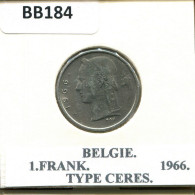 1 FRANC 1966 DUTCH Text BELGIEN BELGIUM Münze #BB184.D.A - 1 Franc