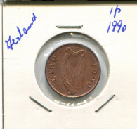 1 PENNY 1990 IRLANDA IRELAND Moneda #AN647.E.A - Irlande