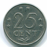25 CENTS 1970 ANTILLAS NEERLANDESAS Nickel Colonial Moneda #S11436.E.A - Antilles Néerlandaises