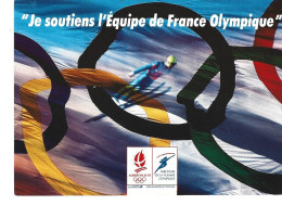 JEUX OLYMPIQUES à ALBERVILLE (73) En 1992 - Carte De Soutien à L'équipe De France - Olympische Spiele