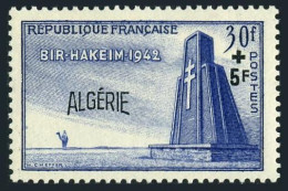 Algeria B66, Hinged. Mi 313. The Defense Of Bir-Hakeim, 10th Ann,1952. Monument. - Argelia (1962-...)