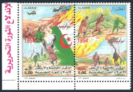 Algeria 1169 Ab Pair, MNH. Algerian Revolution, 45th Ann. 1999. Helicopters. - Algérie (1962-...)