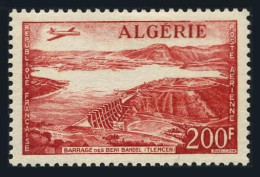 Algeria C12,MNH.Michel 368. Air Post 1957.Beni Bahdel Dam. - Algérie (1962-...)