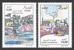 Algeria 1051-1052, MNH. Michel 1142. Environmental Protection, 1995. Water, Air. - Algeria (1962-...)