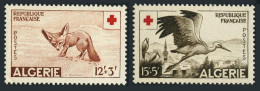 Algeria B88-B89, Lightly Hinged. Michel 365-366. Red Cross 1957: Fennec, Stork. - Algeria (1962-...)