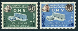 Algeria 354-355, MNH. Michel 454-455. New WHO Headquarters, 1966. - Algérie (1962-...)