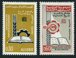 Algeria 352-353, MNH. Michel 452-453. Literacy As Basic For Development, 1966. - Algeria (1962-...)