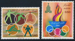 Algeria 642-643, MNH. Mi 753-754. Olympics Moscow-1980. Shooting, Fencing, Canoe - Algérie (1962-...)