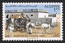Algeria 417, MNH. Michel 523. Stamp Day 1969. Mail Coach, Horses. - Algérie (1962-...)