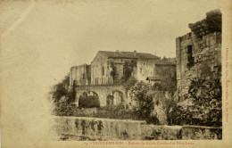 CPA (Gironde) SAINT EMILION - Ruines Du Palais Cardinal Et Pont Levis - Saint-Emilion