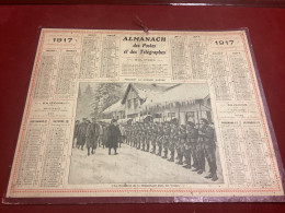 SCHLUCHT. Vosges Alsace Militaria. Calendrier  P.T.T De 1917. Visite  Du Président POINCARE - Other & Unclassified