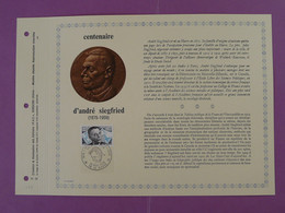 Feuillet FDC PAC André Siegfried Le Havre 76 Seine Maritime 1975-30 - Covers & Documents