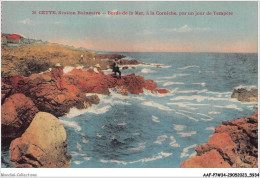 AAFP7-34-0669 - CETTE - Station Balnéaire - Bords De La Mer A La Corniche Par Un Jour De Tempête - Sete (Cette)